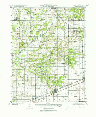 United States Geological Survey Saint Elmo, IL (1941, 62500-Scale) digital map