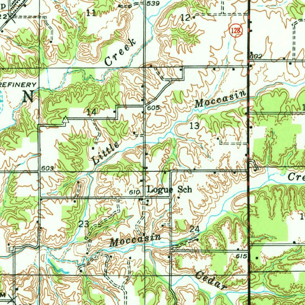 Saint Elmo, IL (1941, 62500Scale) Map by United States Geological