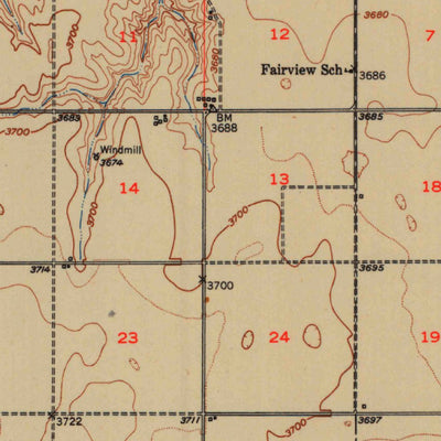United States Geological Survey Saint Francis 3, KS (1952, 62500-Scale) digital map