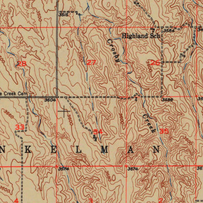 United States Geological Survey Saint Francis 3, KS (1952, 62500-Scale) digital map