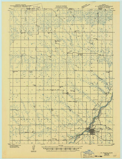 United States Geological Survey Saint Francis, KS (1943, 62500-Scale) digital map