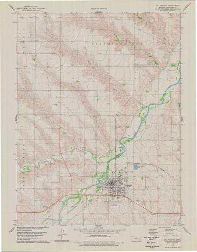 United States Geological Survey Saint Francis, KS (1978, 24000-Scale) digital map
