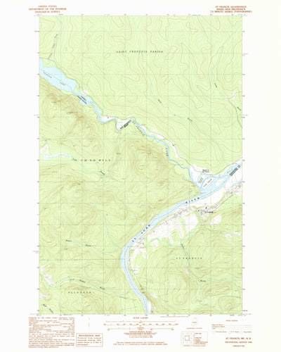 United States Geological Survey Saint Francis, ME (1985, 24000-Scale) digital map