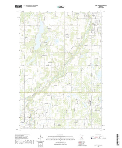 United States Geological Survey Saint Francis, MN (2022, 24000-Scale) digital map