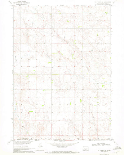 United States Geological Survey Saint Francis SE, SD (1969, 24000-Scale) digital map
