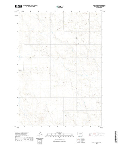 United States Geological Survey Saint Francis SE, SD (2021, 24000-Scale) digital map