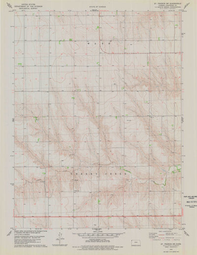 United States Geological Survey Saint Francis SW, KS (1978, 24000-Scale) digital map