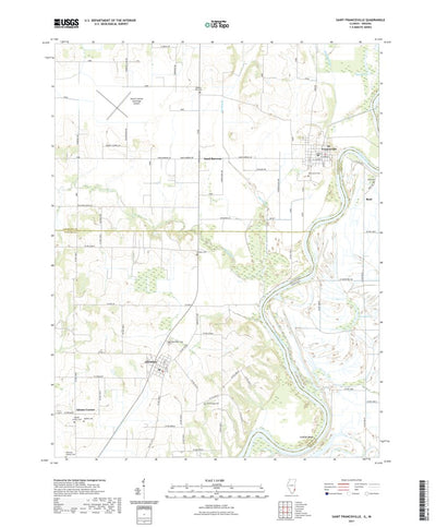 United States Geological Survey Saint Francisville, IL (2021, 24000-Scale) digital map