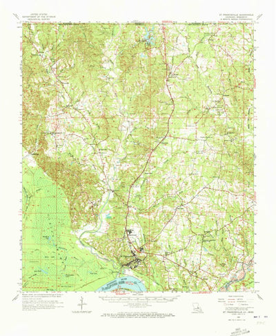 United States Geological Survey Saint Francisville, LA-MS (1965, 62500-Scale) digital map