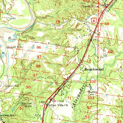 United States Geological Survey Saint Francisville, LA-MS (1965, 62500-Scale) digital map