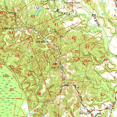 United States Geological Survey Saint Francisville, LA-MS (1965, 62500-Scale) digital map