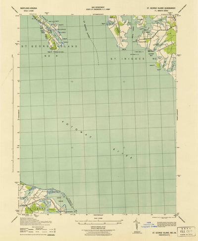 United States Geological Survey Saint George Island, MD-VA (1943, 31680-Scale) digital map