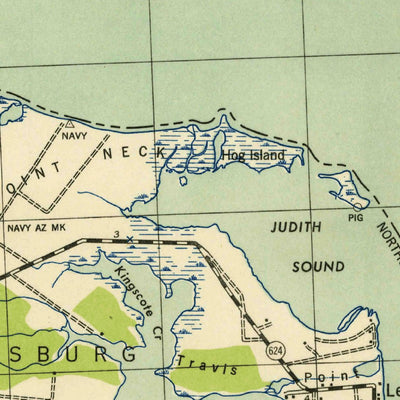 United States Geological Survey Saint George Island, MD-VA (1943, 31680-Scale) digital map