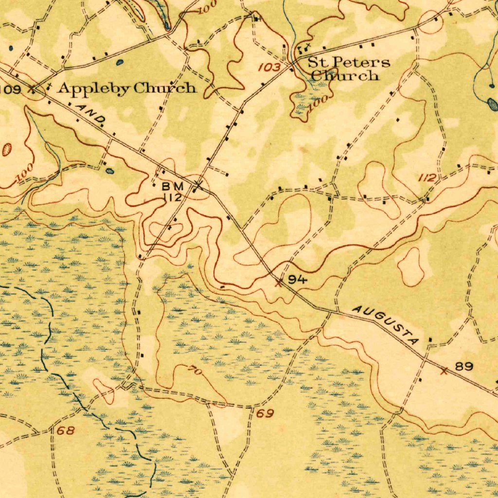 Saint SC (1921, 62500Scale) Map by United States Geological Survey Avenza Maps