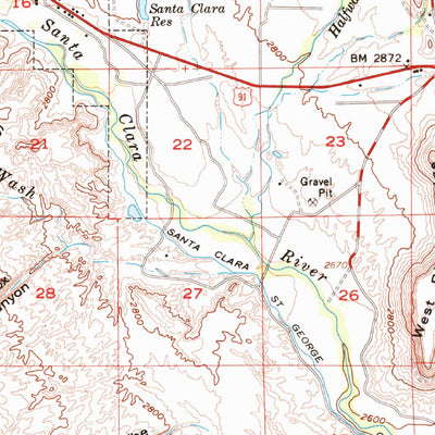 United States Geological Survey Saint George, UT-AZ (1954, 62500-Scale) digital map