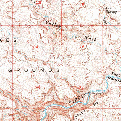 United States Geological Survey Saint George, UT-AZ (1954, 62500-Scale) digital map
