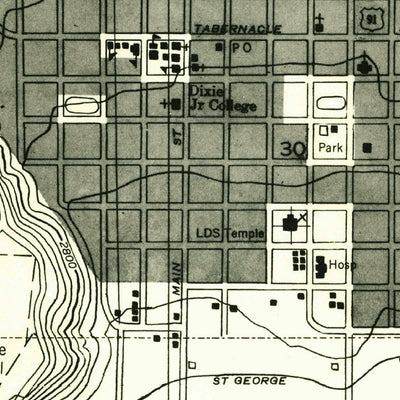 United States Geological Survey Saint George, UT-AZ (1956, 24000-Scale) digital map
