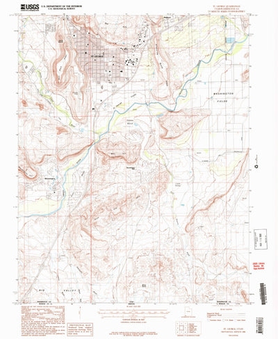 United States Geological Survey Saint George, UT-AZ (1986, 24000-Scale) digital map