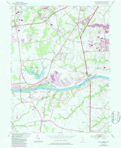 United States Geological Survey Saint Georges, DE (1953, 24000-Scale) digital map