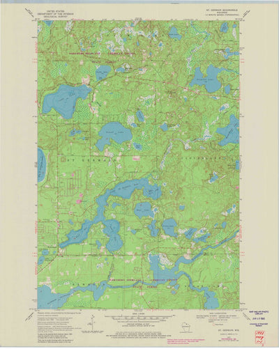 United States Geological Survey Saint Germain, WI (1970, 24000-Scale) digital map