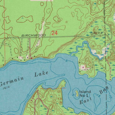 United States Geological Survey Saint Germain, WI (1970, 24000-Scale) digital map