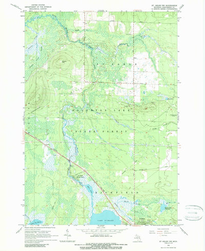 United States Geological Survey Saint Helen NW, MI (1965, 24000-Scale) digital map