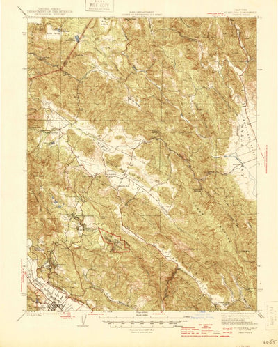 United States Geological Survey Saint Helena, CA (1945, 62500-Scale) digital map