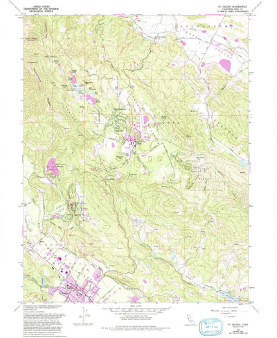 United States Geological Survey Saint Helena, CA (1960, 24000-Scale) digital map