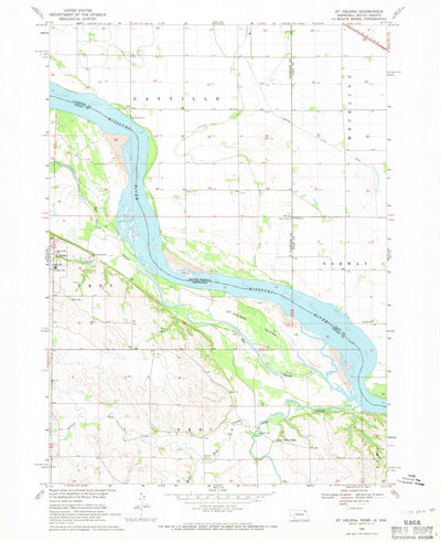 United States Geological Survey Saint Helena, NE-SD (1968, 24000-Scale) digital map
