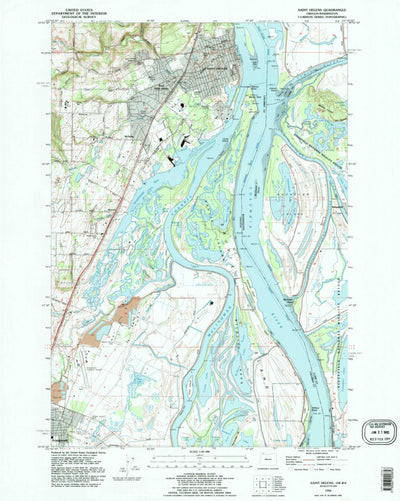 United States Geological Survey Saint Helens, OR-WA (1990, 24000-Scale) digital map