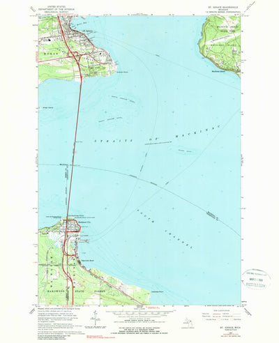United States Geological Survey Saint Ignace, MI (1964, 24000-Scale) digital map