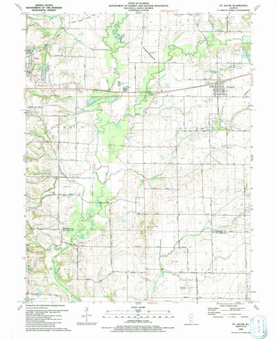 United States Geological Survey Saint Jacob, IL (1991, 24000-Scale) digital map
