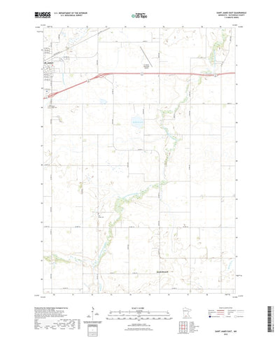 United States Geological Survey Saint James East, MN (2022, 24000-Scale) digital map