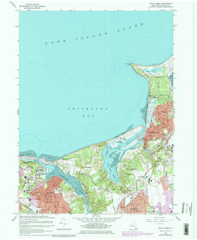 United States Geological Survey Saint James, NY (1967, 24000-Scale) digital map