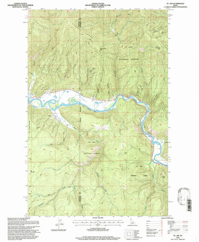 United States Geological Survey Saint Joe, ID (1995, 24000-Scale) digital map