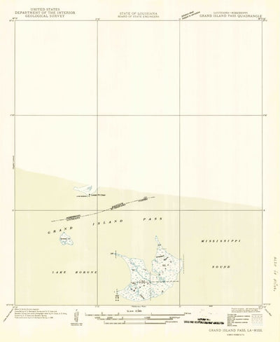 United States Geological Survey Saint Joe Pass, MS-LA (1949, 31680-Scale) digital map