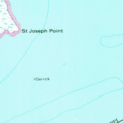 United States Geological Survey Saint Joe Pass, MS-LA (1956, 24000-Scale) digital map