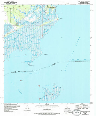 United States Geological Survey Saint Joe Pass, MS-LA (1994, 24000-Scale) digital map