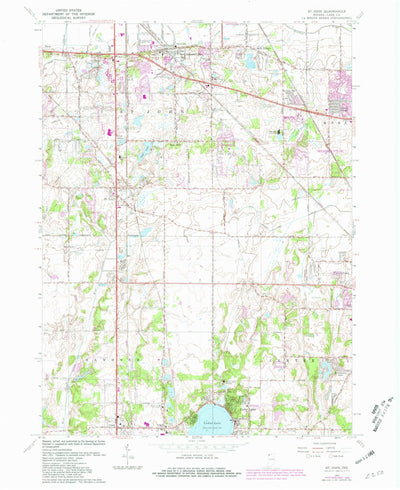 United States Geological Survey Saint John, IN (1962, 24000-Scale) digital map