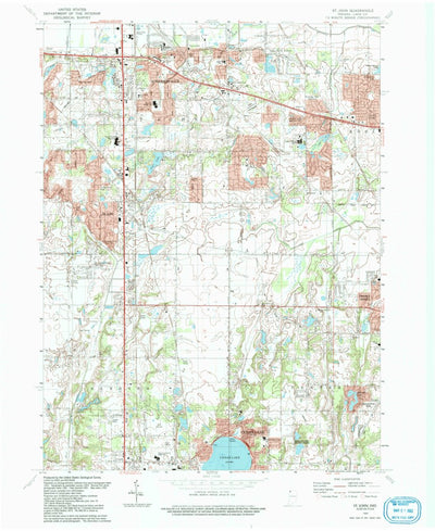 United States Geological Survey Saint John, IN (1992, 24000-Scale) digital map