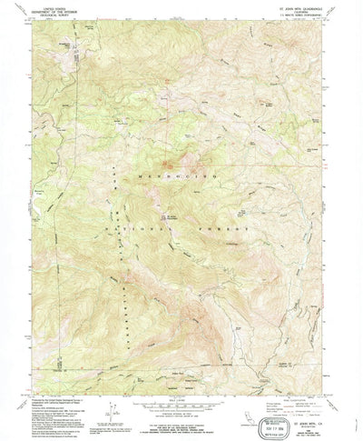 United States Geological Survey Saint John Mountain, CA (1968, 24000-Scale) digital map