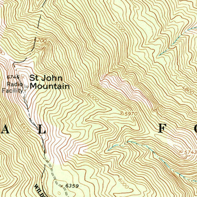 United States Geological Survey Saint John Mountain, CA (1968, 24000-Scale) digital map