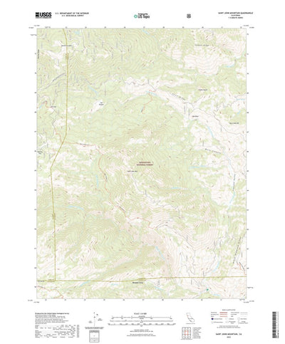 United States Geological Survey Saint John Mountain, CA (2022, 24000-Scale) digital map