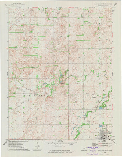 United States Geological Survey Saint John North, KS (1972, 24000-Scale) digital map