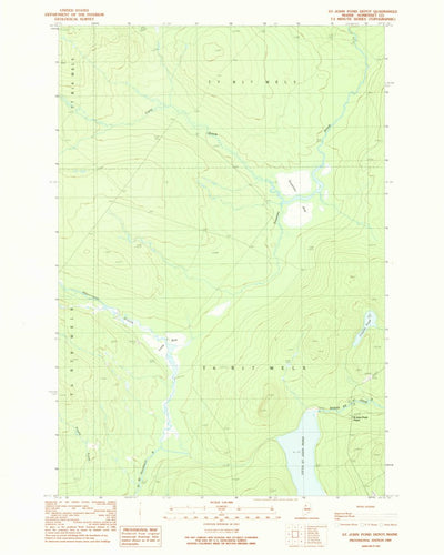 United States Geological Survey Saint John Pond Depot, ME (1989, 24000-Scale) digital map