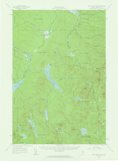 United States Geological Survey Saint John Pond, ME (1958, 62500-Scale) digital map