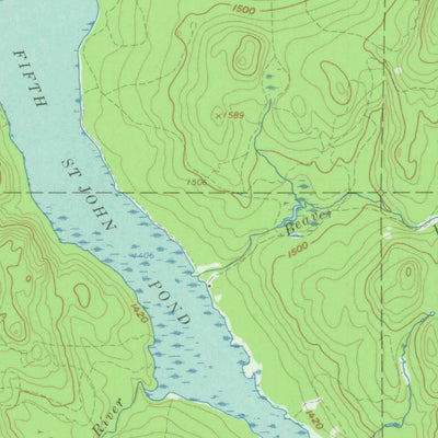 United States Geological Survey Saint John Pond, ME (1958, 62500-Scale) digital map