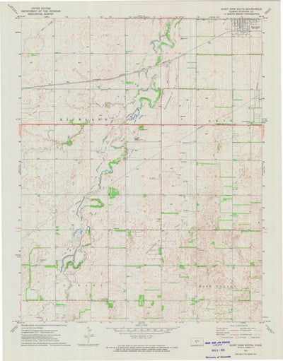 United States Geological Survey Saint John South, KS (1972, 24000-Scale) digital map