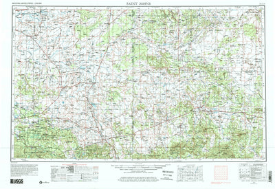 United States Geological Survey Saint Johns, AZ-NM (1954, 250000-Scale) digital map
