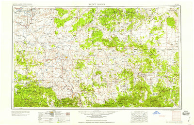 United States Geological Survey Saint Johns, AZ-NM (1958, 250000-Scale) digital map